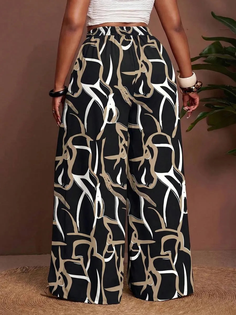 Women's Printed Wide Leg Pants