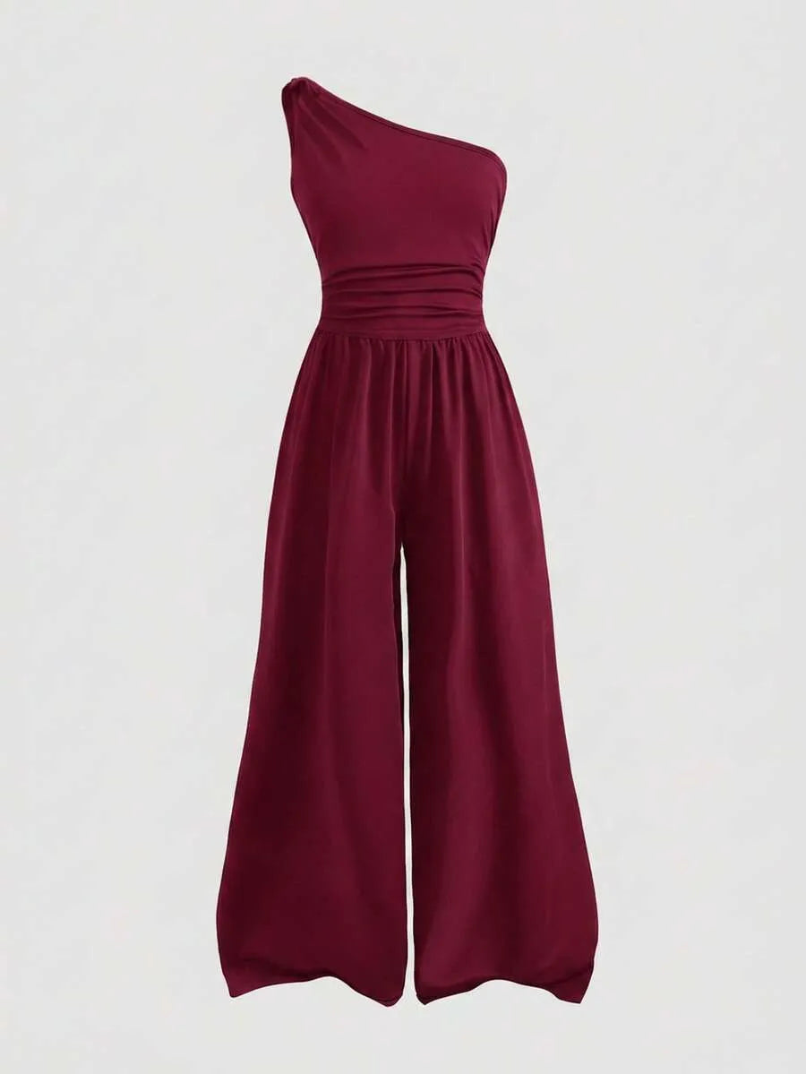 Girls' Casual Burgundy Romper