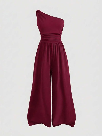 Girls' Casual Burgundy Romper