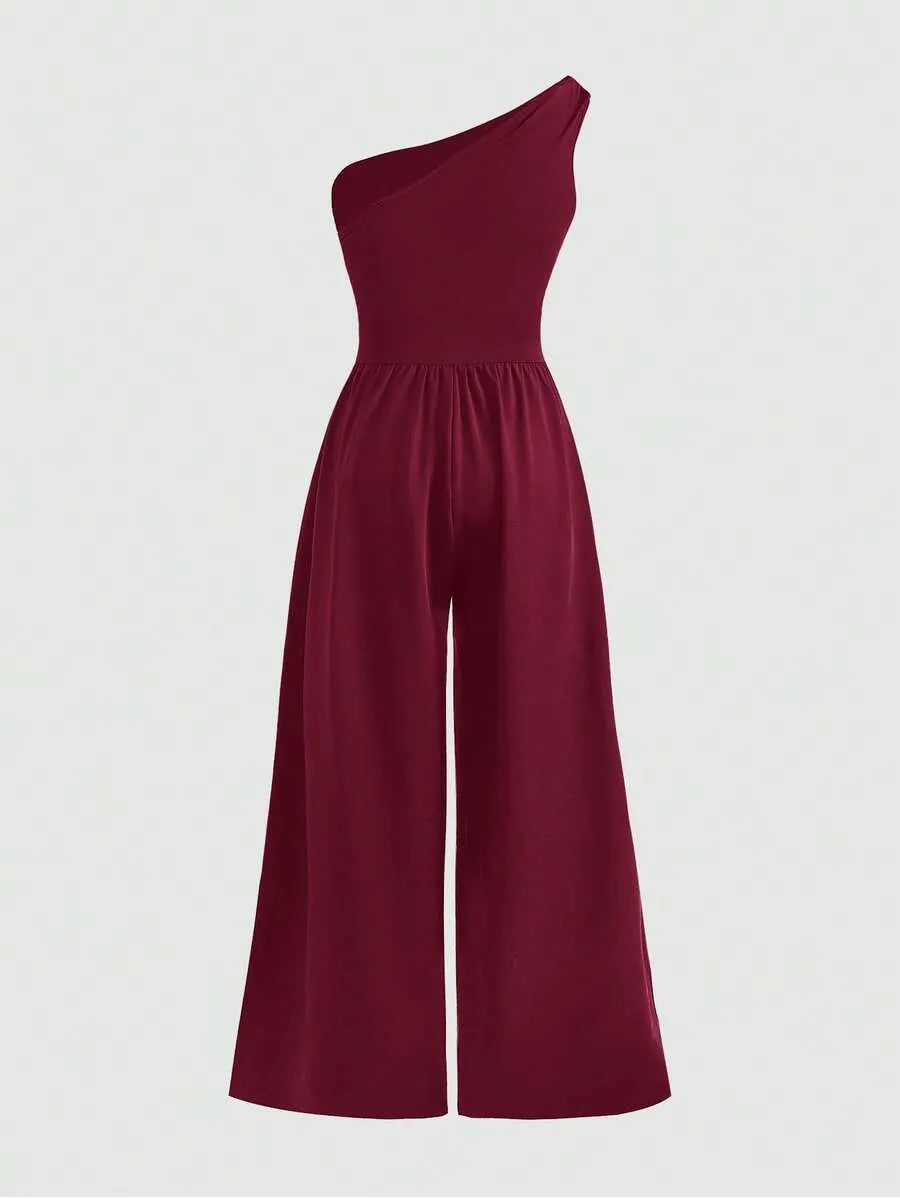 Girls' Casual Burgundy Romper
