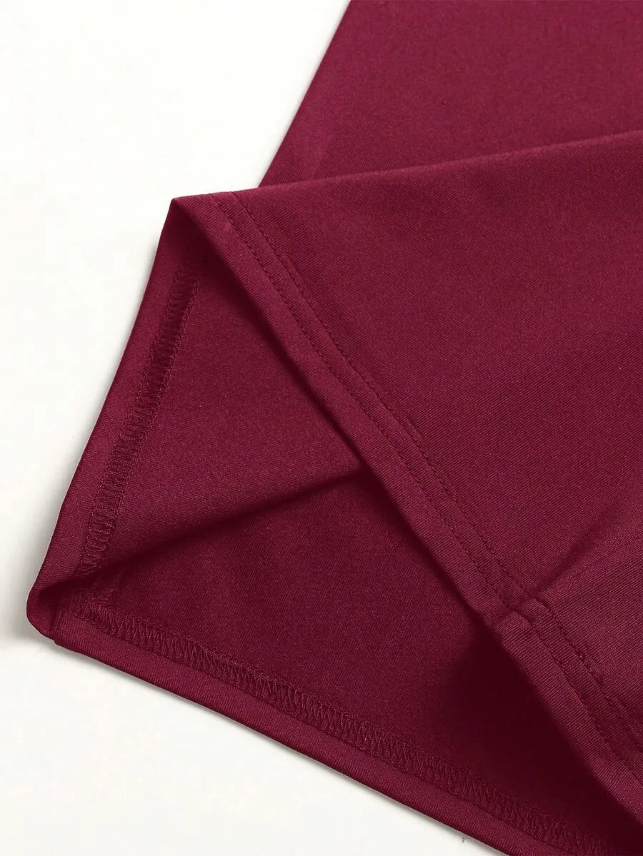 Girls' Casual Burgundy Romper