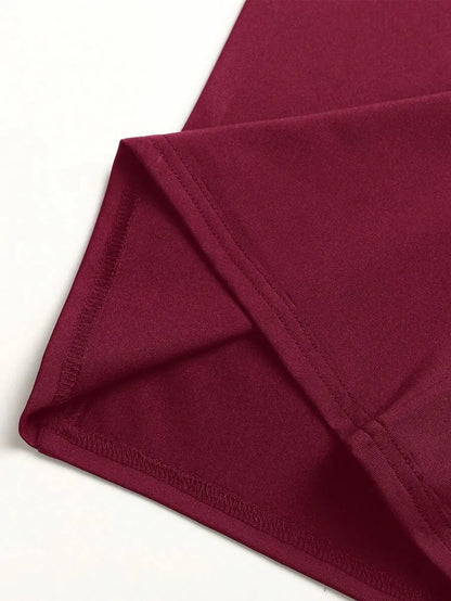 Girls' Casual Burgundy Romper
