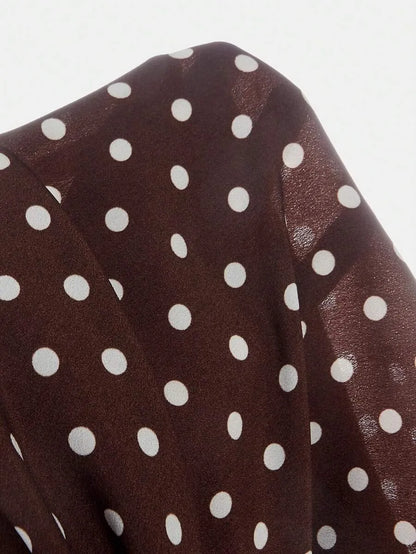 Girls' Polka Dot Belted Jumpsuit