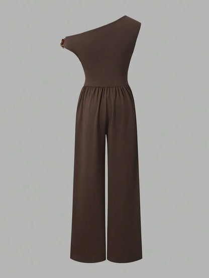 Girls' Asymmetric Neck Jumpsuit