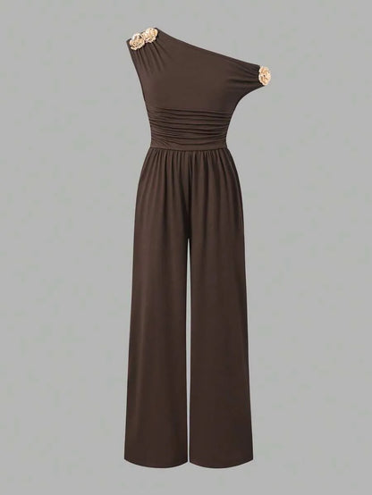 Girls' Asymmetric Neck Jumpsuit