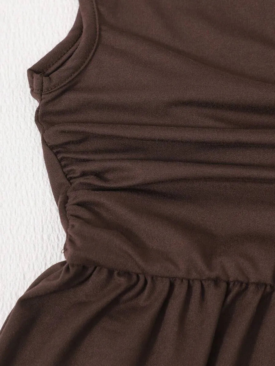 Girls' Asymmetric Neck Jumpsuit