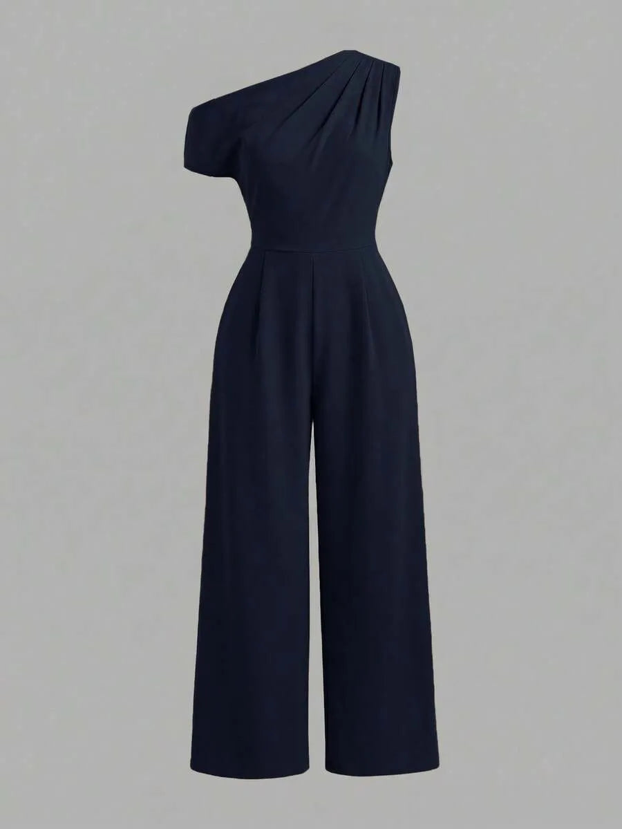 Girls' Ruched One-Shoulder Wide Leg