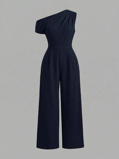 Girls' Ruched One-Shoulder Wide Leg