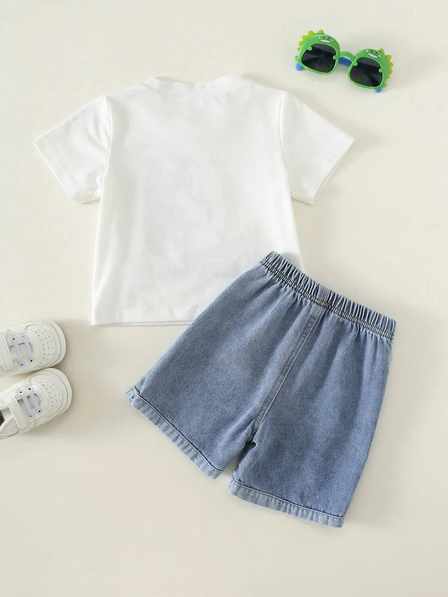 Boys' Dino T-Shirt & Shorts Set