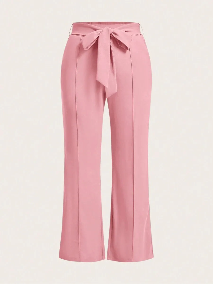 Women's Belted Flare Pants