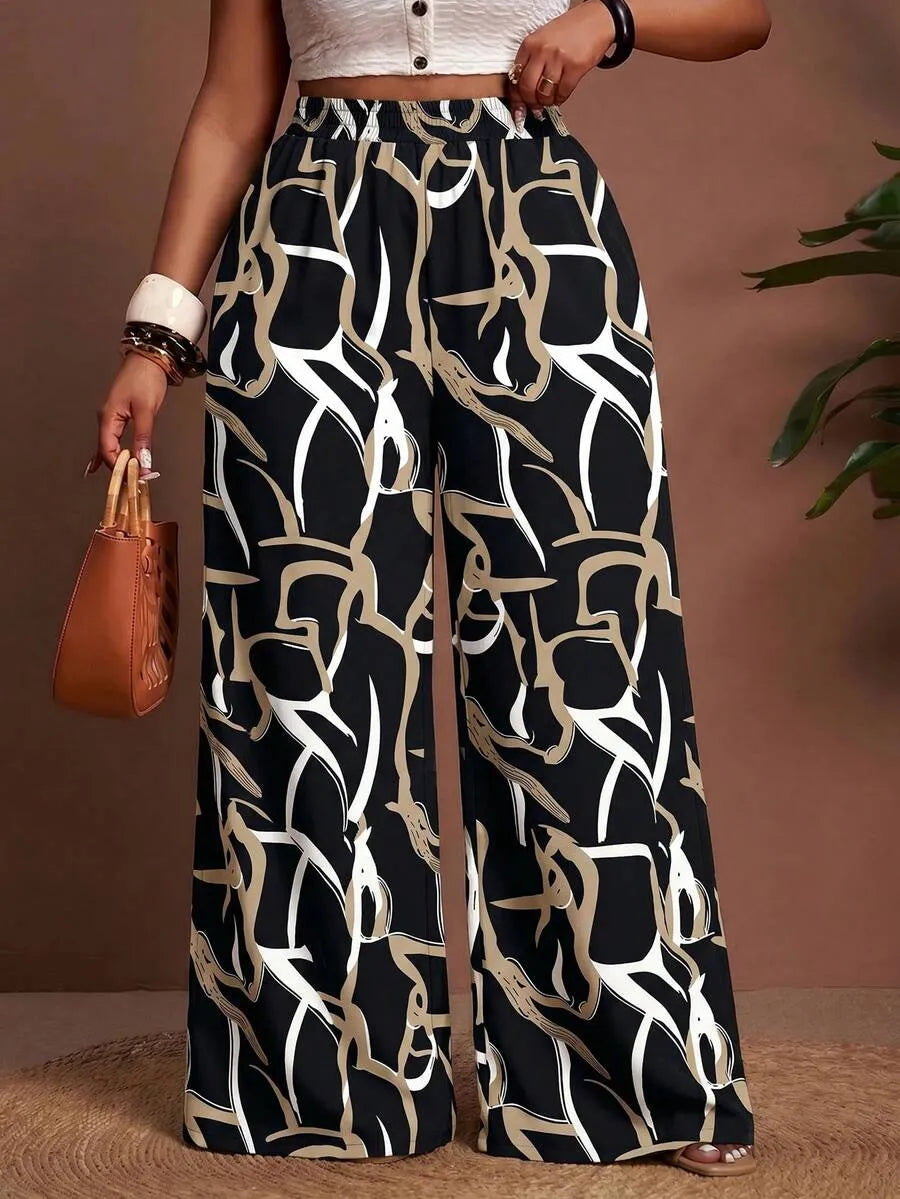Women's Printed Wide Leg Pants