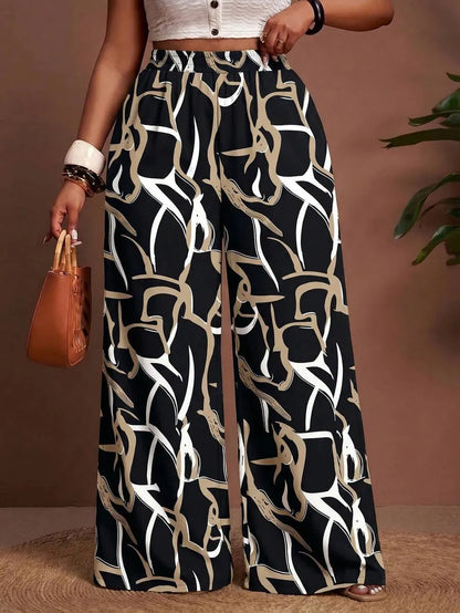 Women's Printed Wide Leg Pants