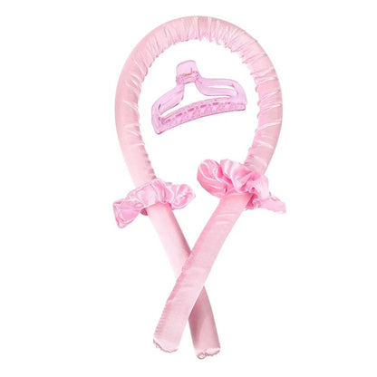 4Pcs Heatless Curling Rod Headband, Styling Kit with Hair Clip，Ribbon Rollers，Special for real hair wigs