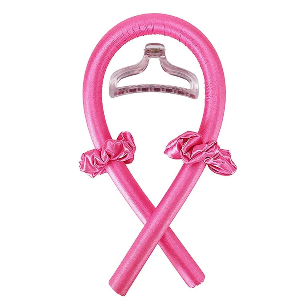 4Pcs Heatless Curling Rod Headband, Styling Kit with Hair Clip，Ribbon Rollers，Special for real hair wigs