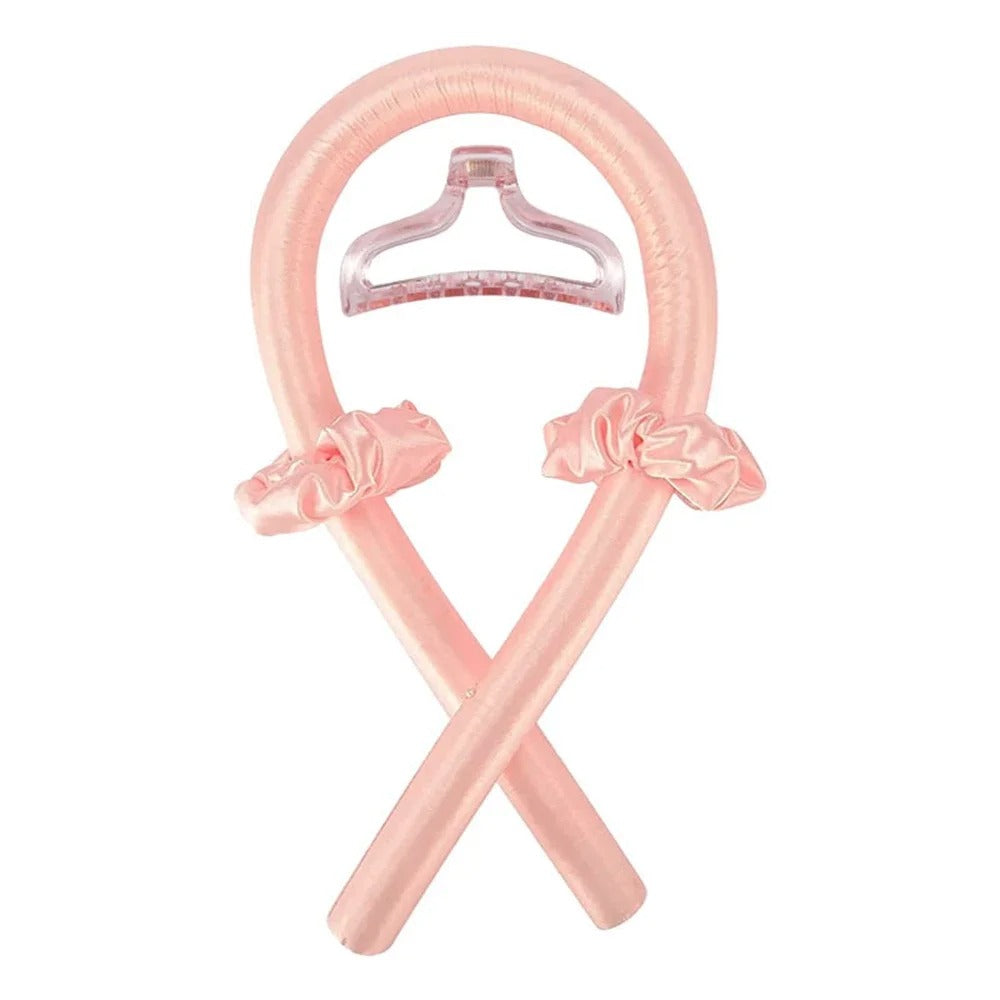 4Pcs Heatless Curling Rod Headband, Styling Kit with Hair Clip，Ribbon Rollers，Special for real hair wigs