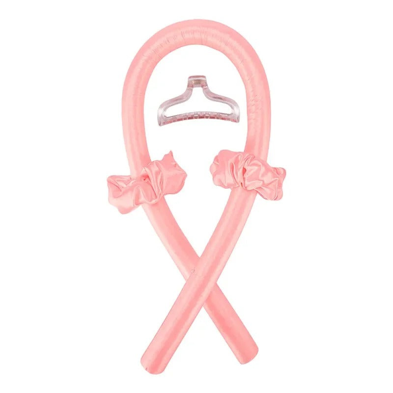 4Pcs Heatless Curling Rod Headband, Styling Kit with Hair Clip，Ribbon Rollers，Special for real hair wigs