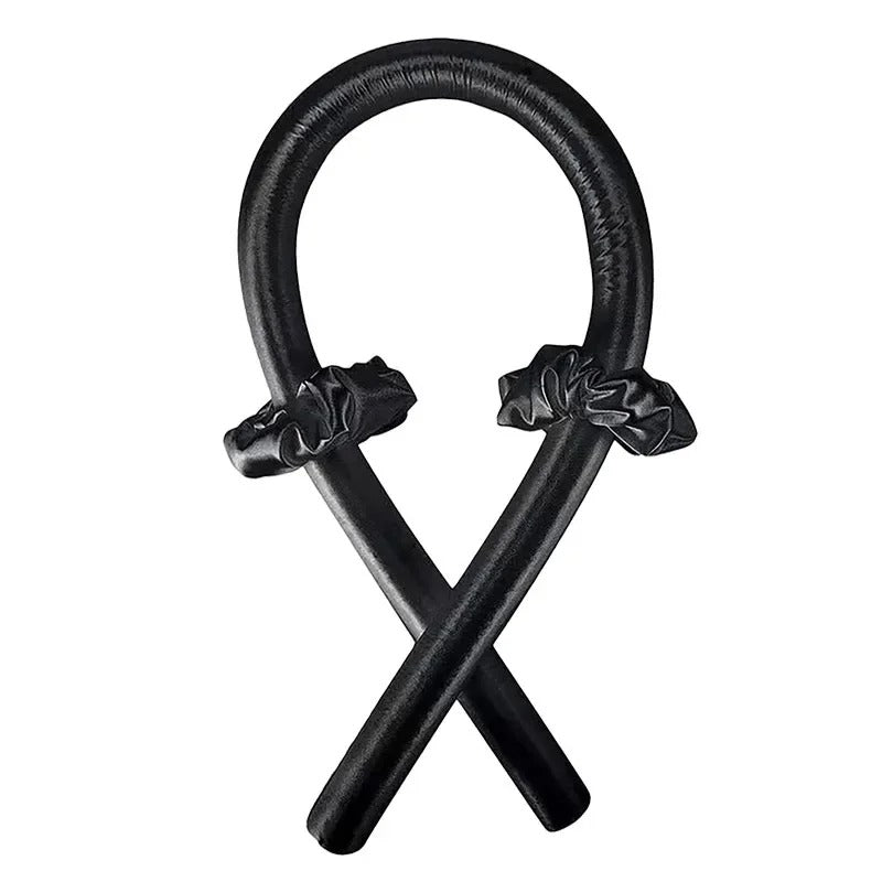 4Pcs Heatless Curling Rod Headband, Styling Kit with Hair Clip，Ribbon Rollers，Special for real hair wigs