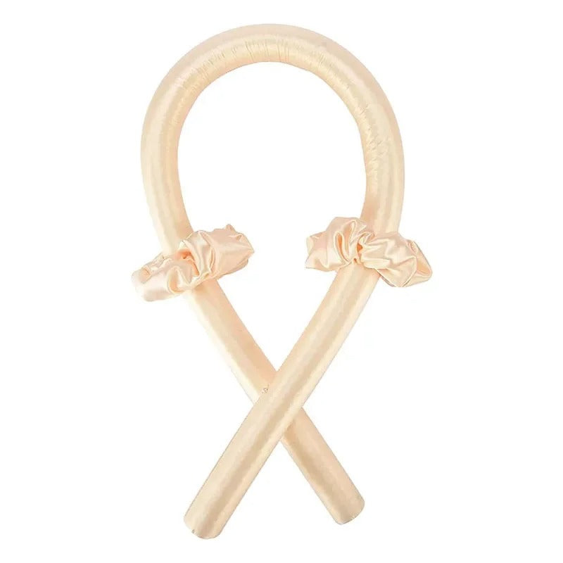 4Pcs Heatless Curling Rod Headband, Styling Kit with Hair Clip，Ribbon Rollers，Special for real hair wigs