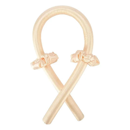 4Pcs Heatless Curling Rod Headband, Styling Kit with Hair Clip，Ribbon Rollers，Special for real hair wigs