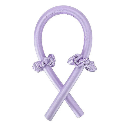 4Pcs Heatless Curling Rod Headband, Styling Kit with Hair Clip，Ribbon Rollers，Special for real hair wigs