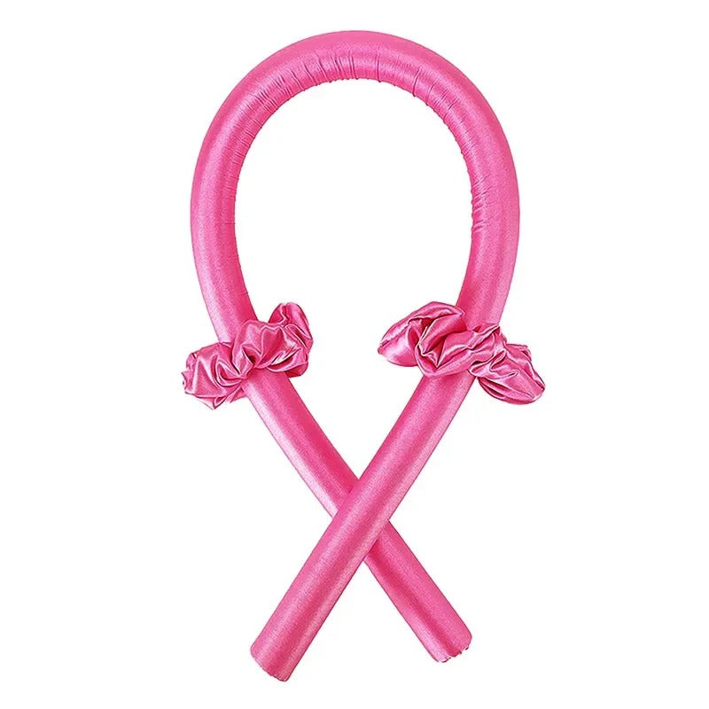 4Pcs Heatless Curling Rod Headband, Styling Kit with Hair Clip，Ribbon Rollers，Special for real hair wigs