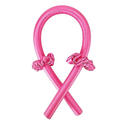 4Pcs Heatless Curling Rod Headband, Styling Kit with Hair Clip，Ribbon Rollers，Special for real hair wigs